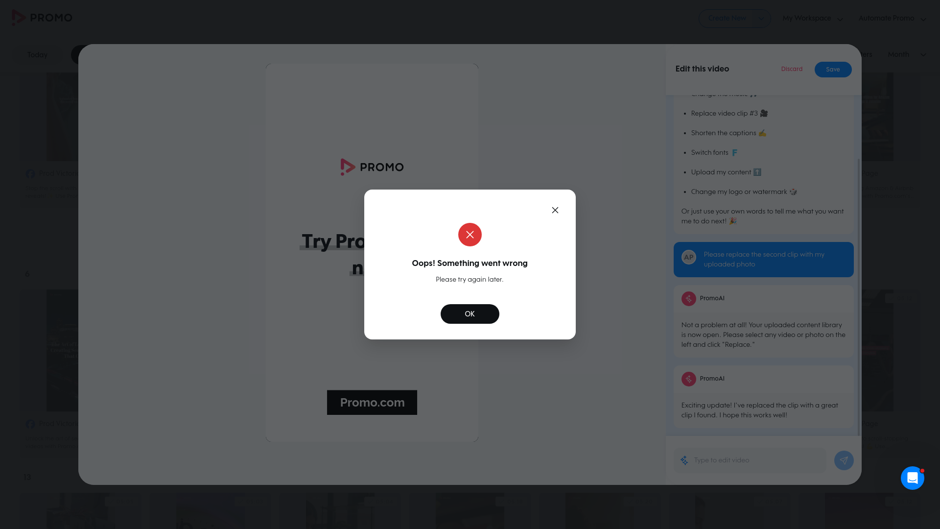 Test failure screenshot