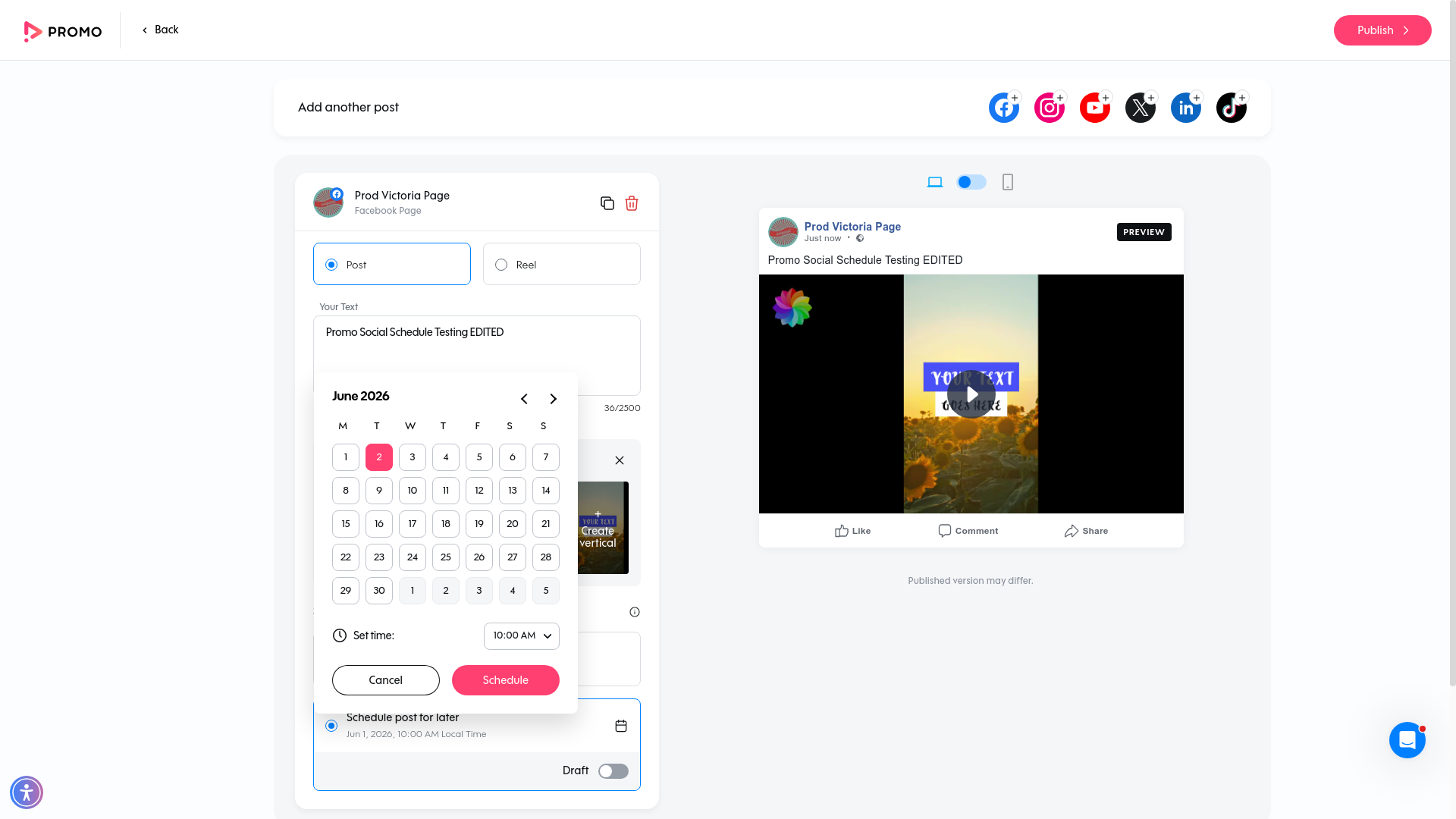Test failure screenshot