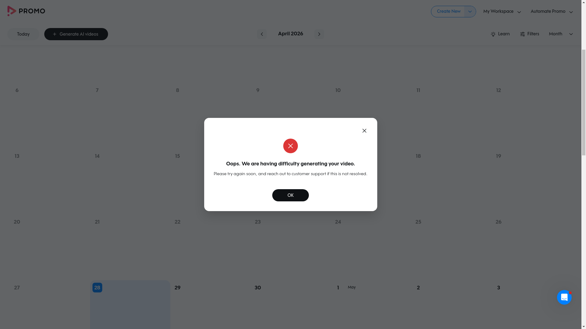 Test failure screenshot