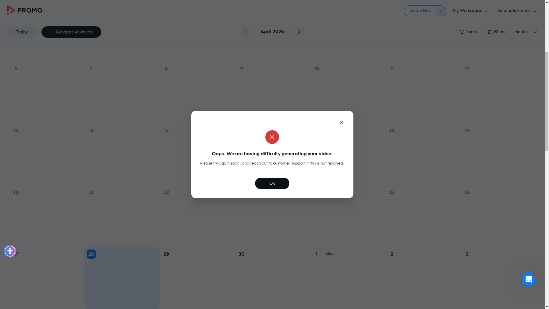 Test failure screenshot