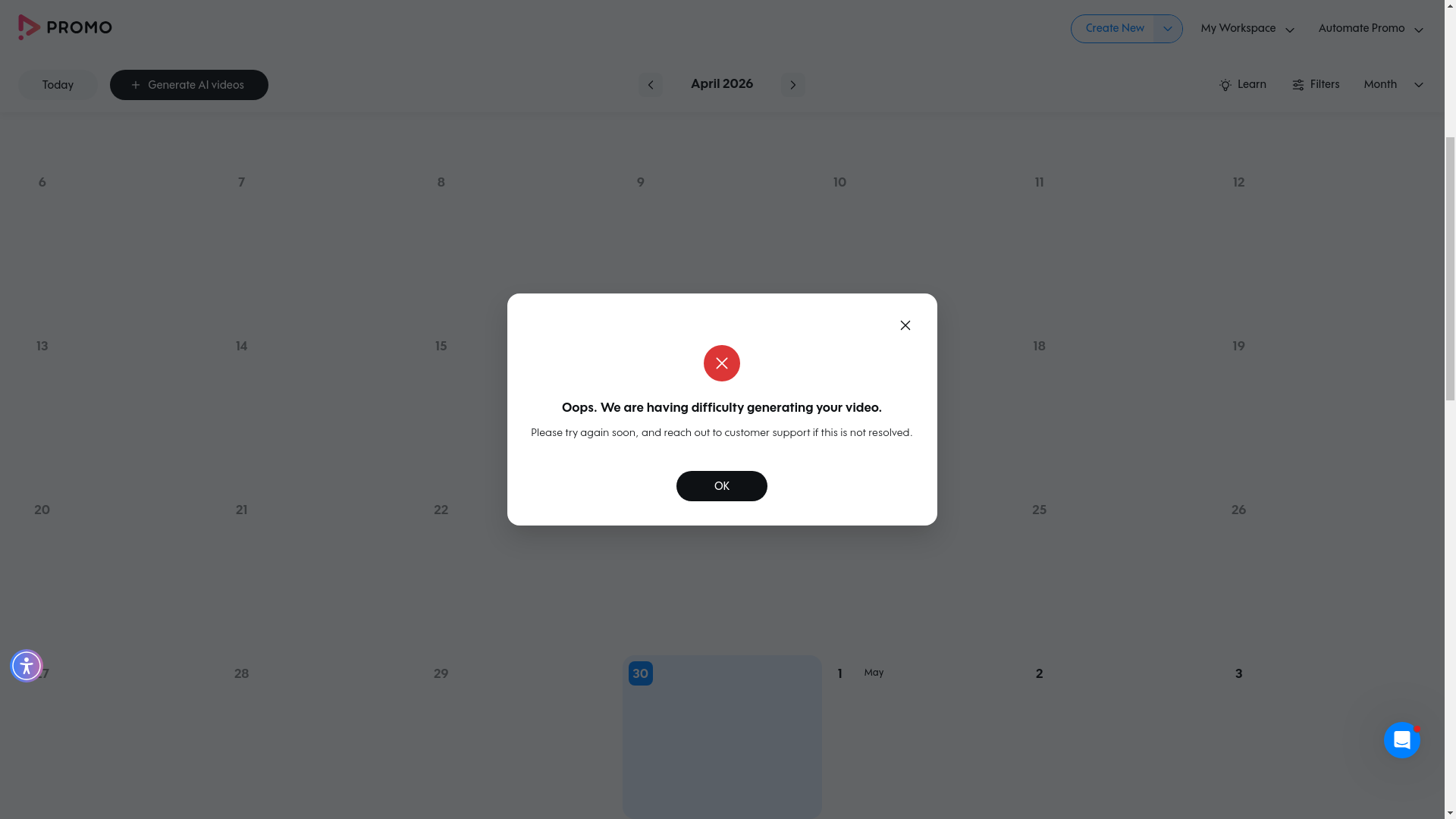 Test failure screenshot