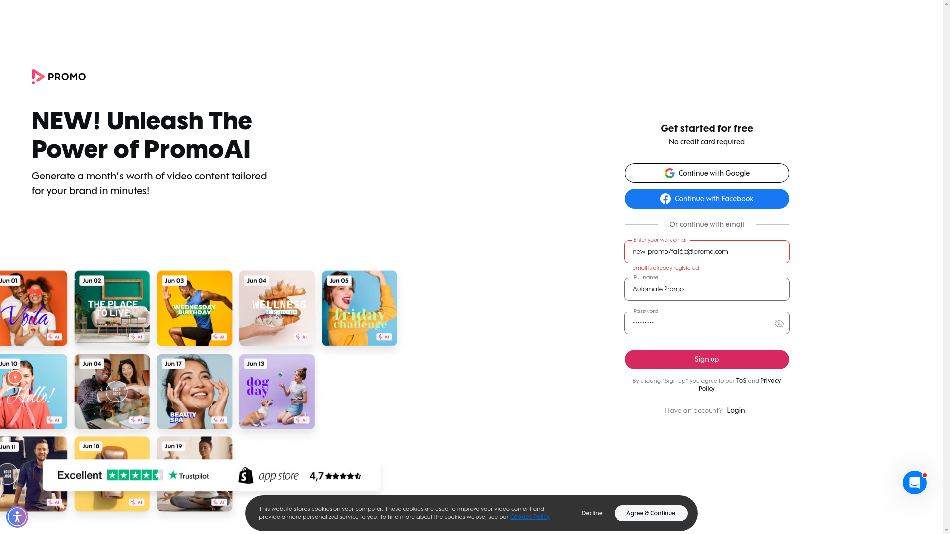 Test failure screenshot