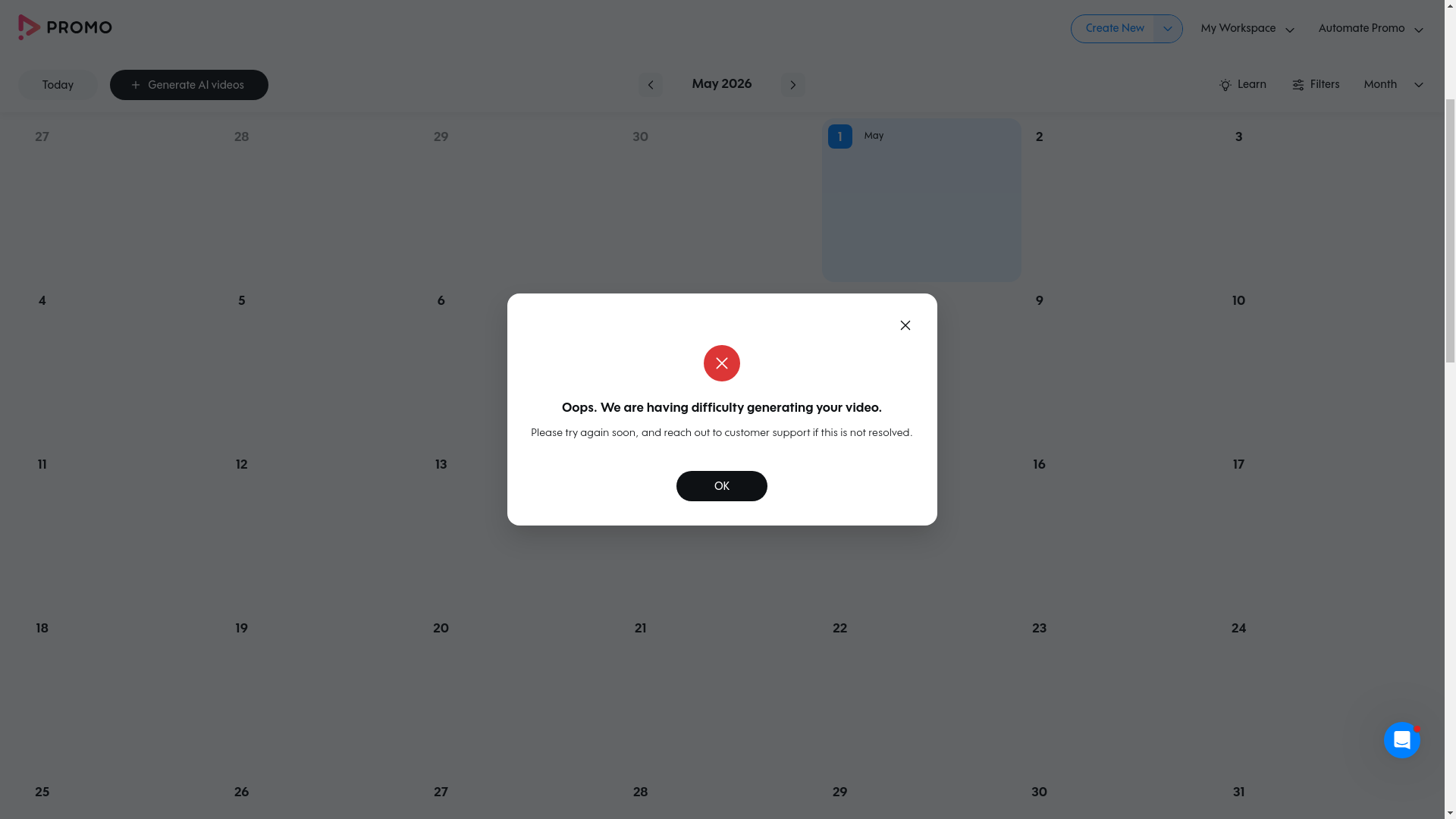 Test failure screenshot
