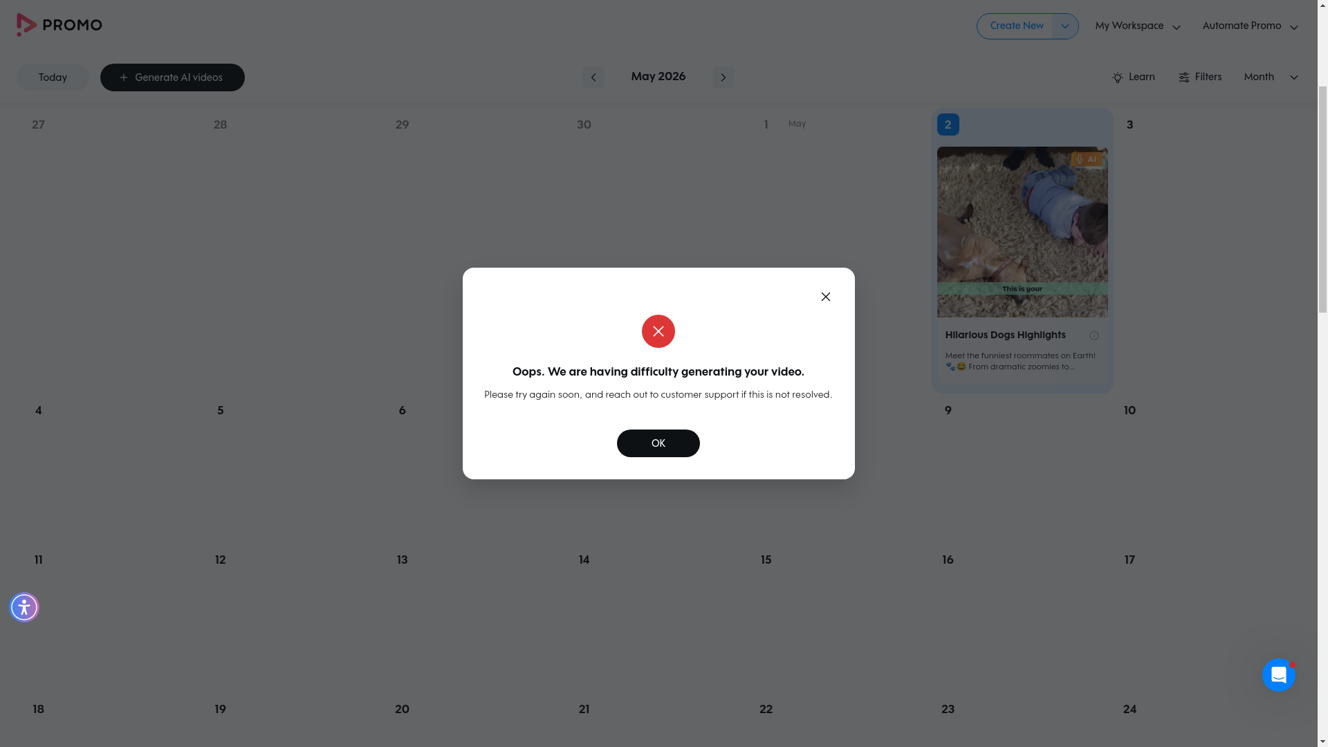 Test failure screenshot