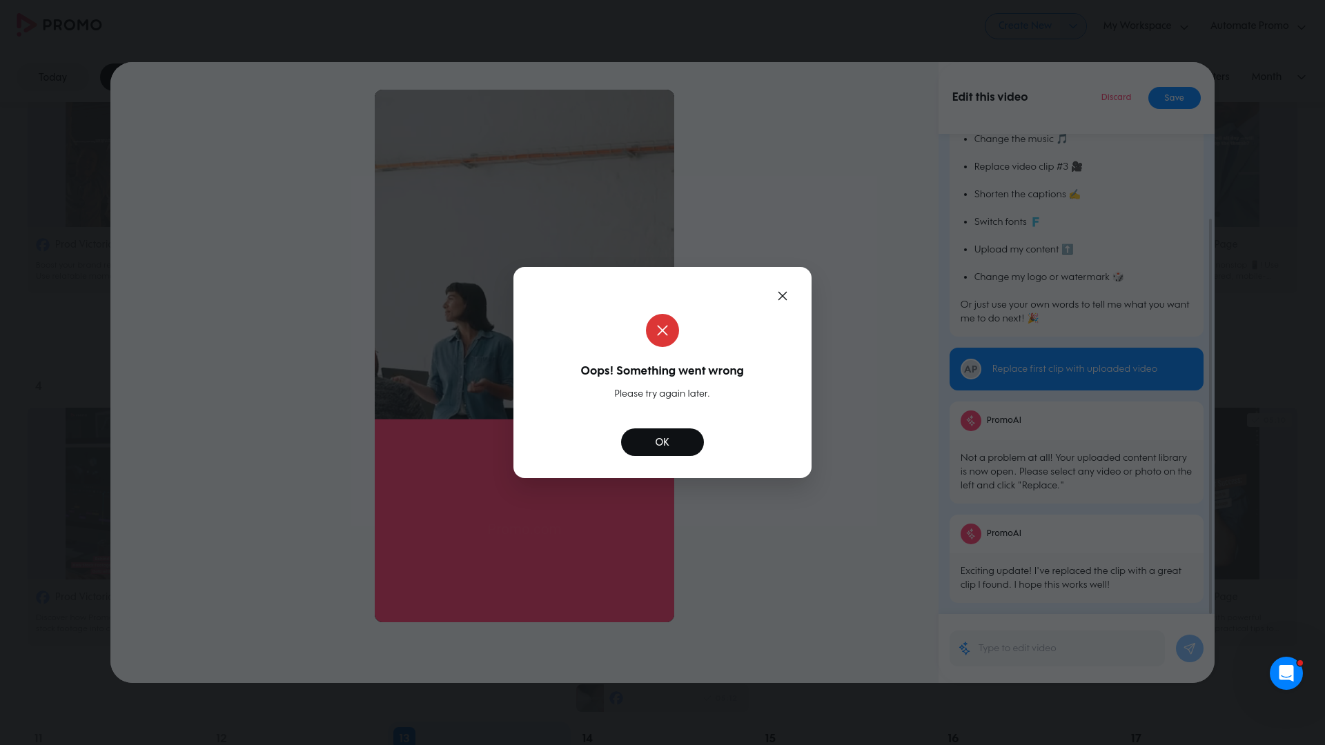 Test failure screenshot