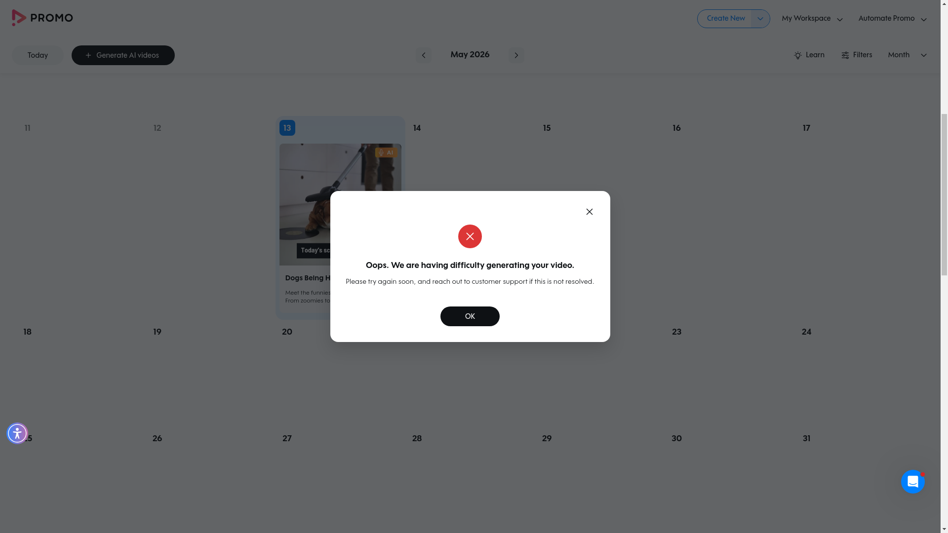 Test failure screenshot
