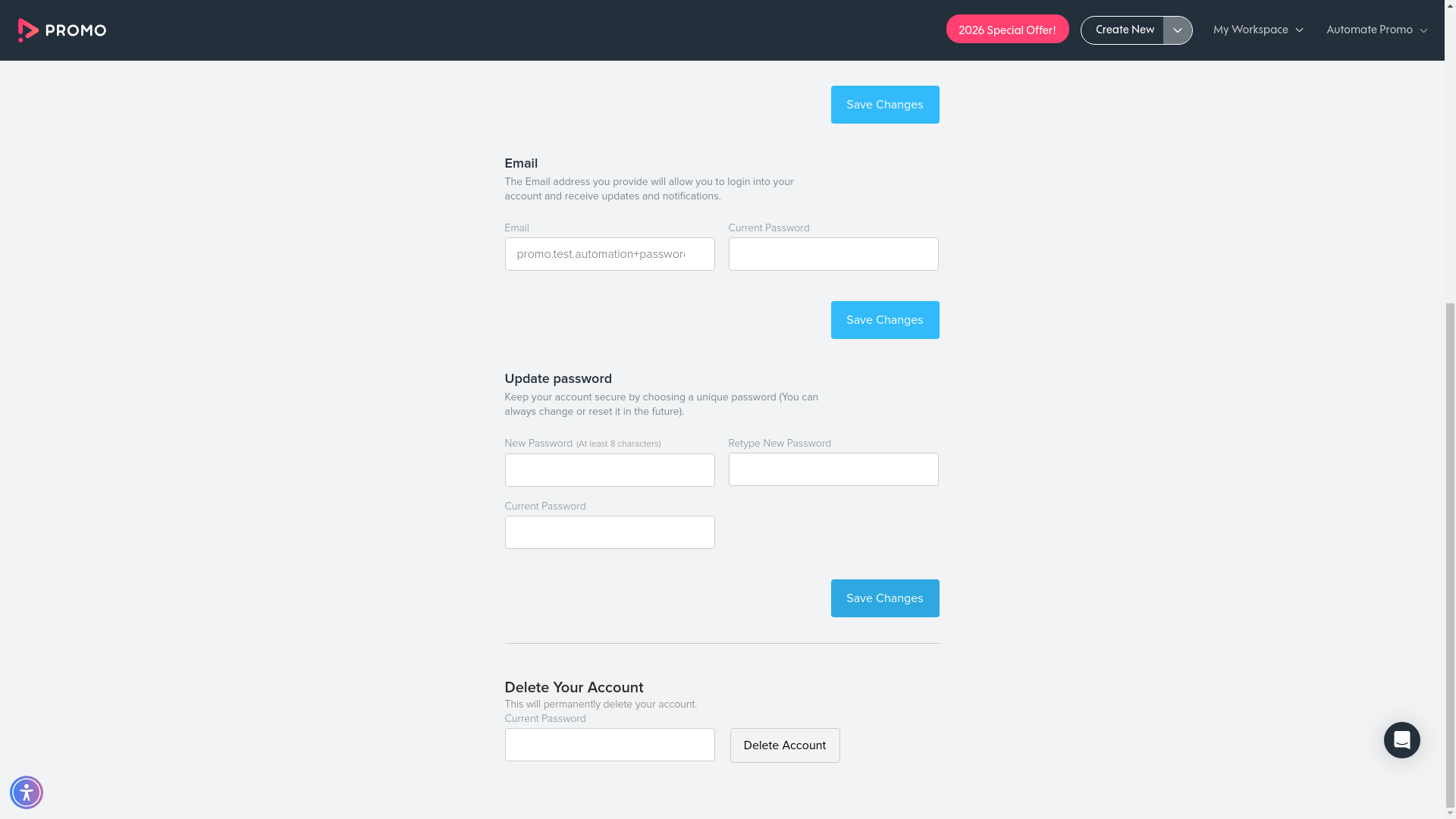 Test failure screenshot