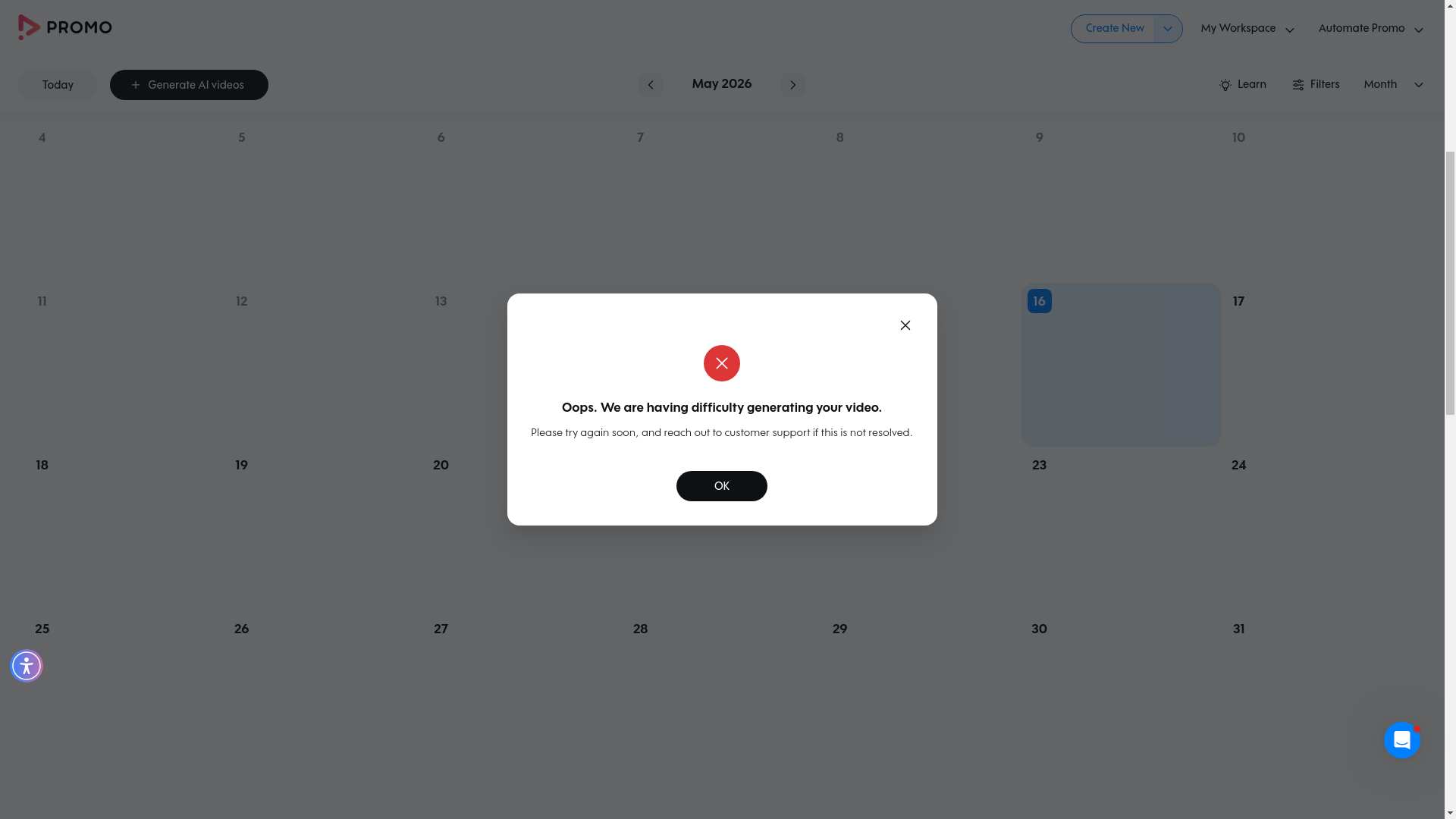 Test failure screenshot