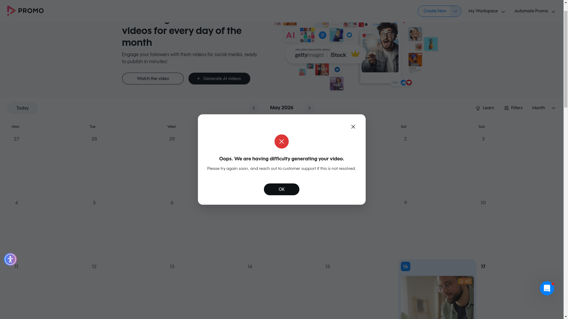 Test failure screenshot