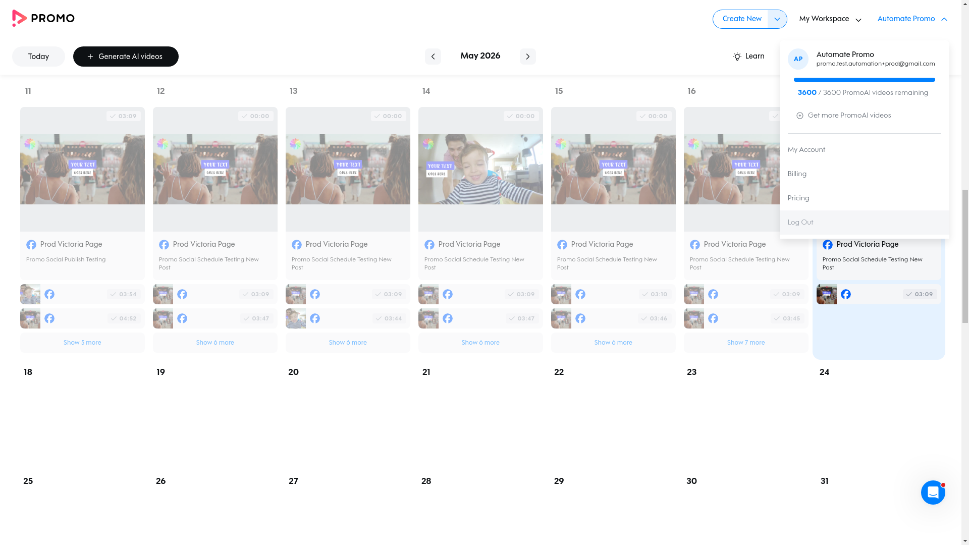 Test failure screenshot