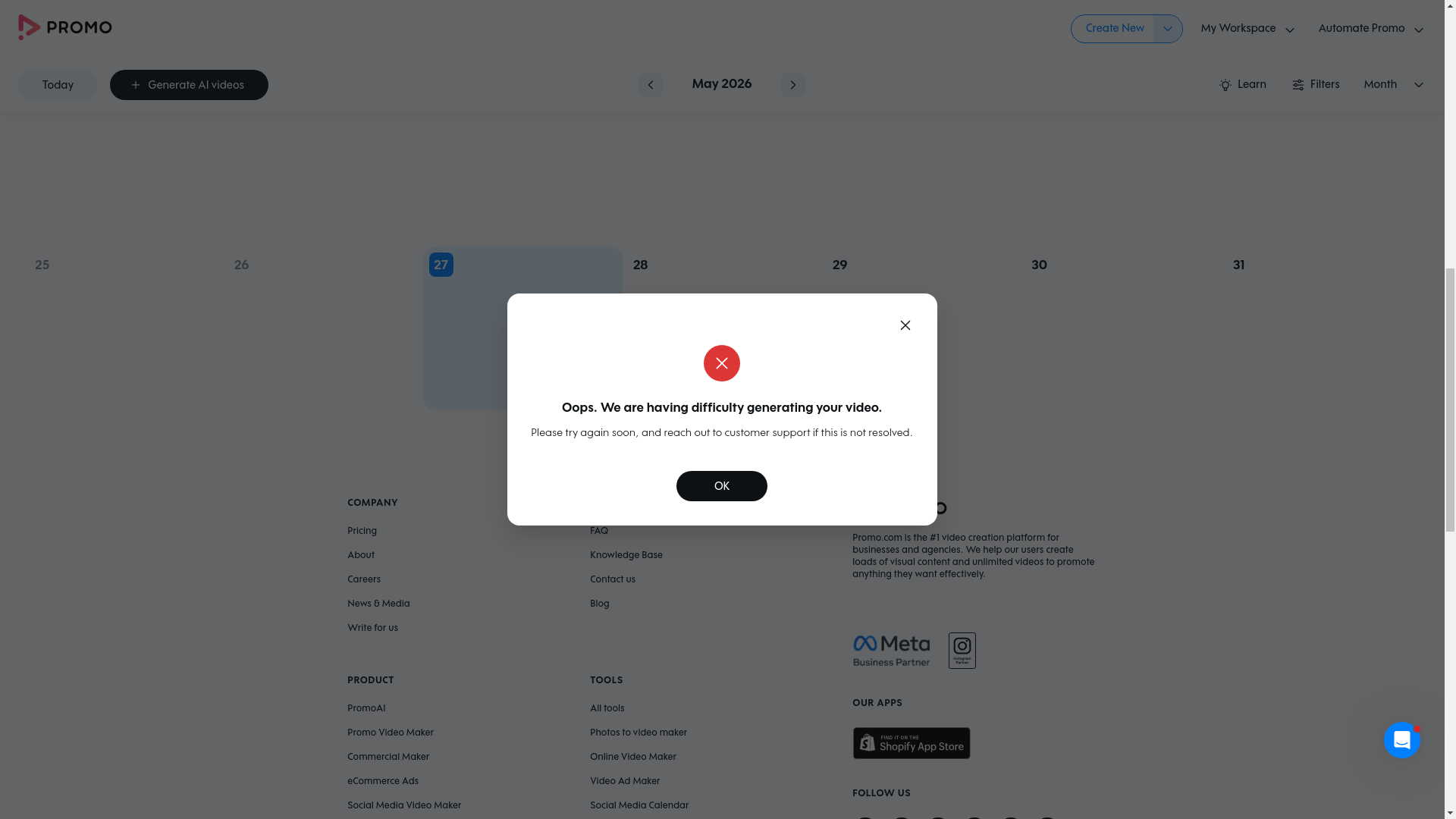 Test failure screenshot