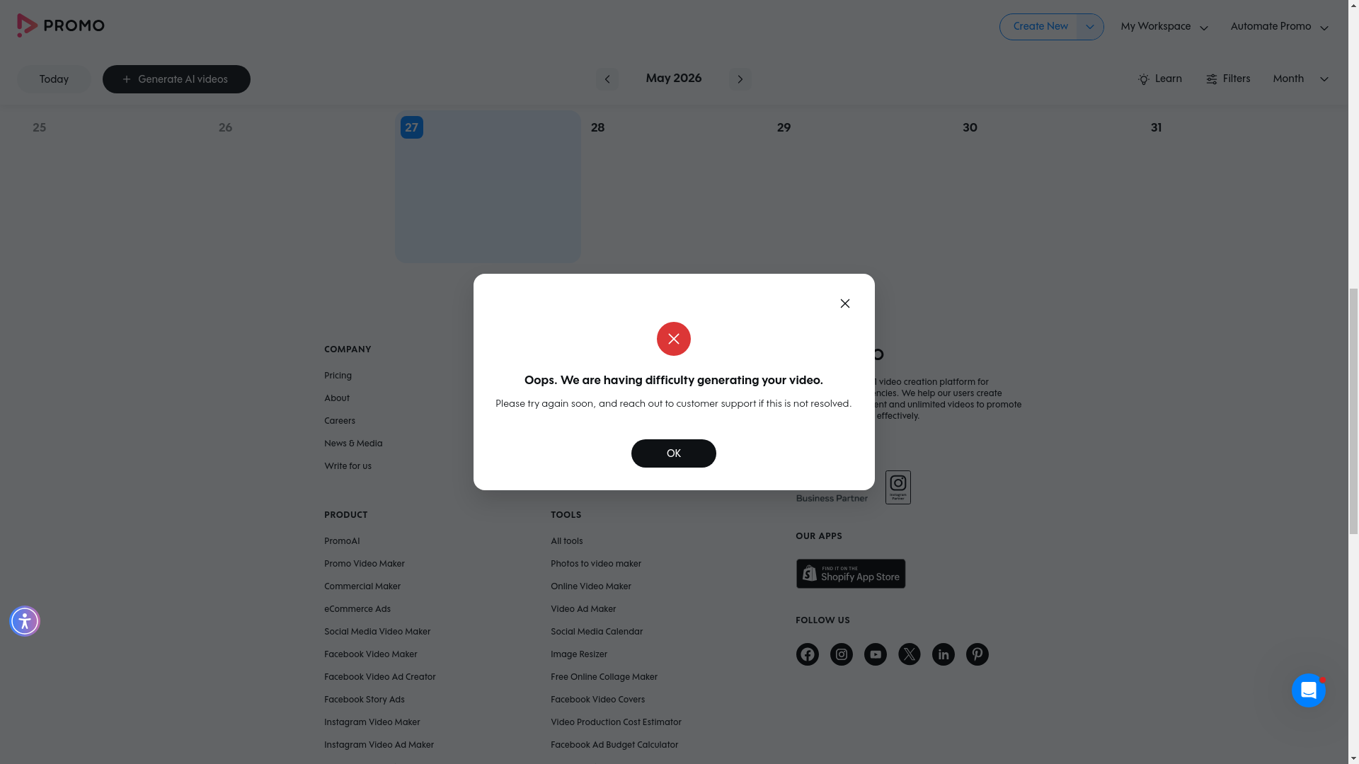 Test failure screenshot
