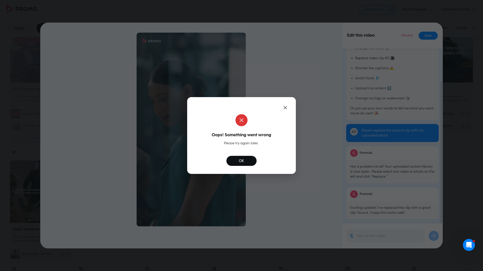 Test failure screenshot