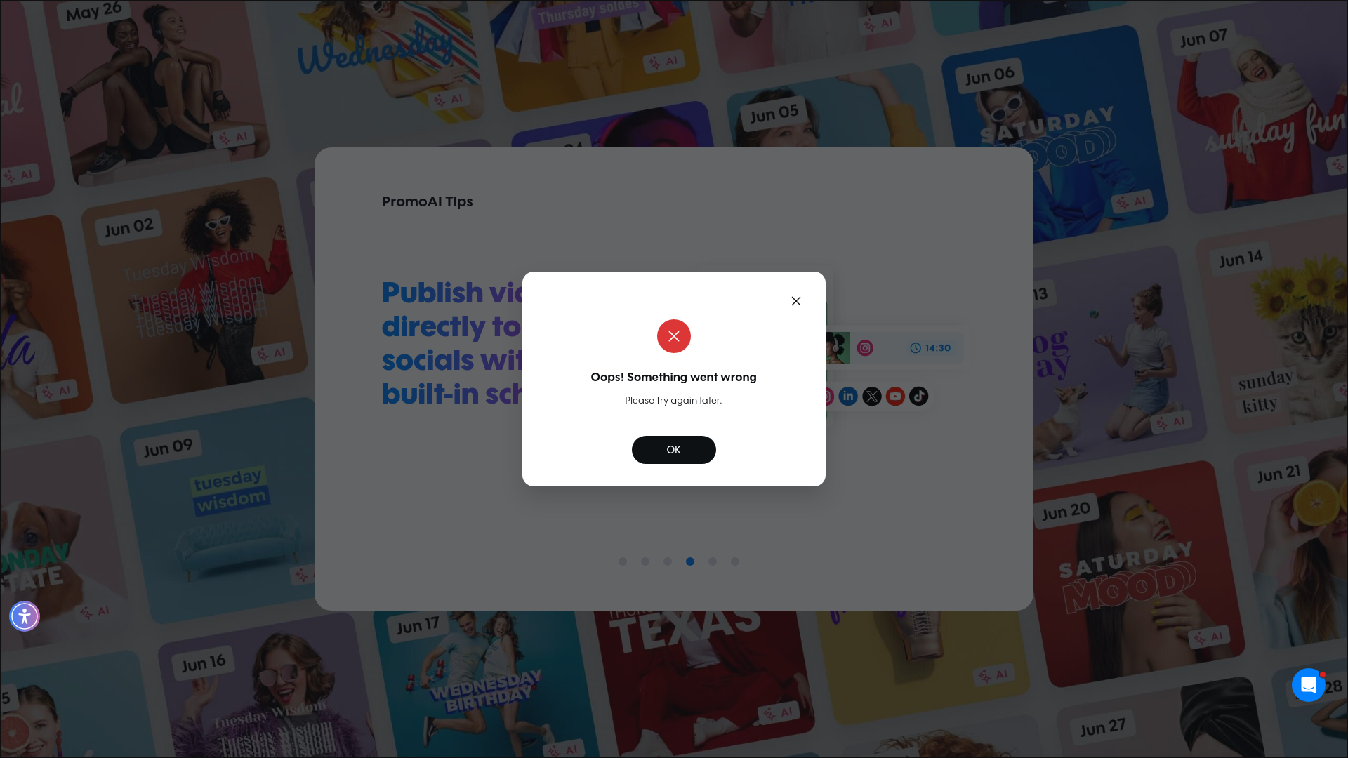 Test failure screenshot