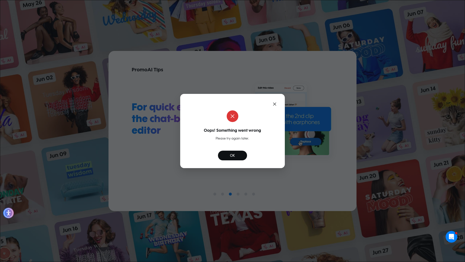 Test failure screenshot