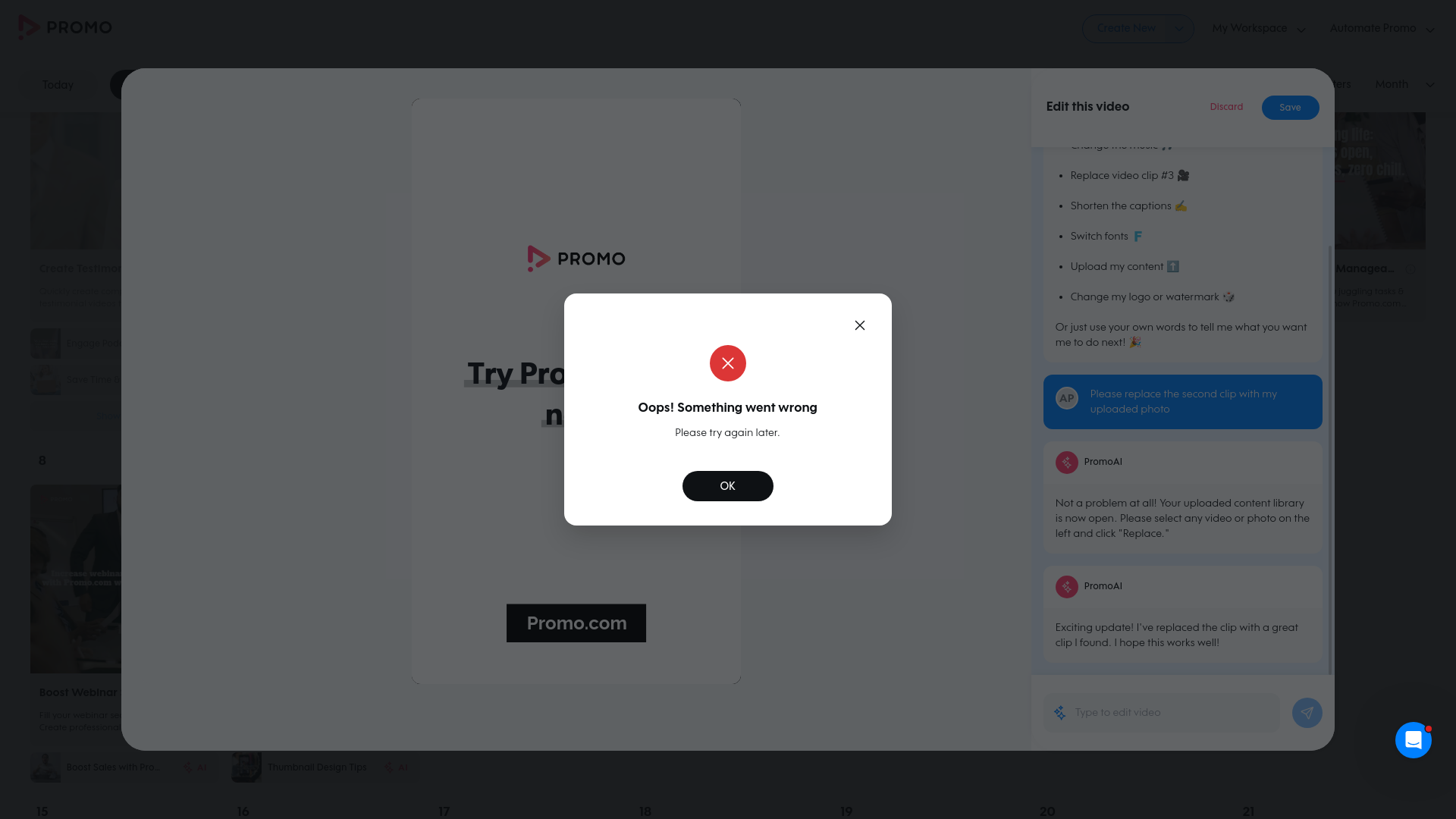 Test failure screenshot