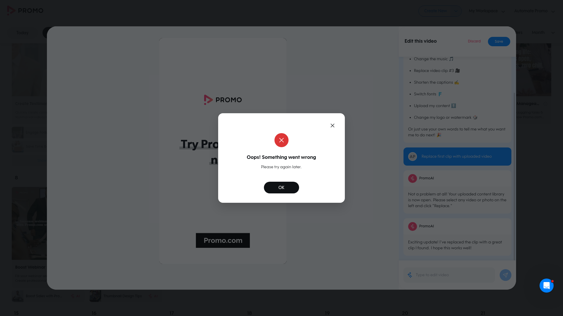 Test failure screenshot