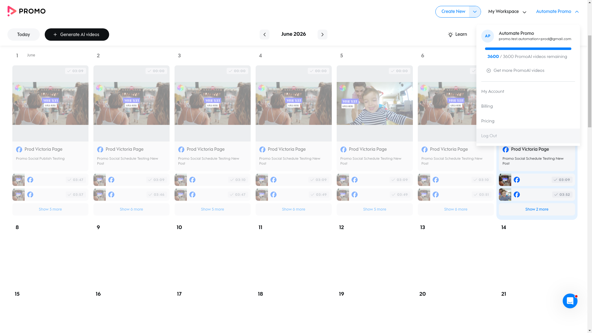 Test failure screenshot