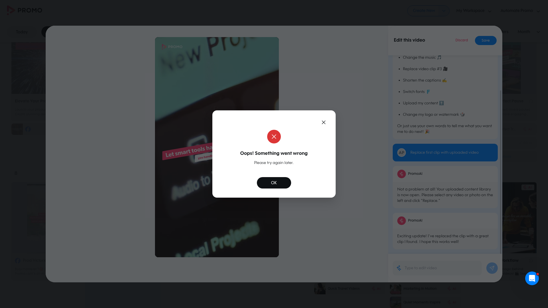 Test failure screenshot