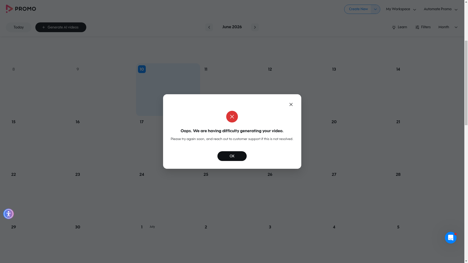 Test failure screenshot