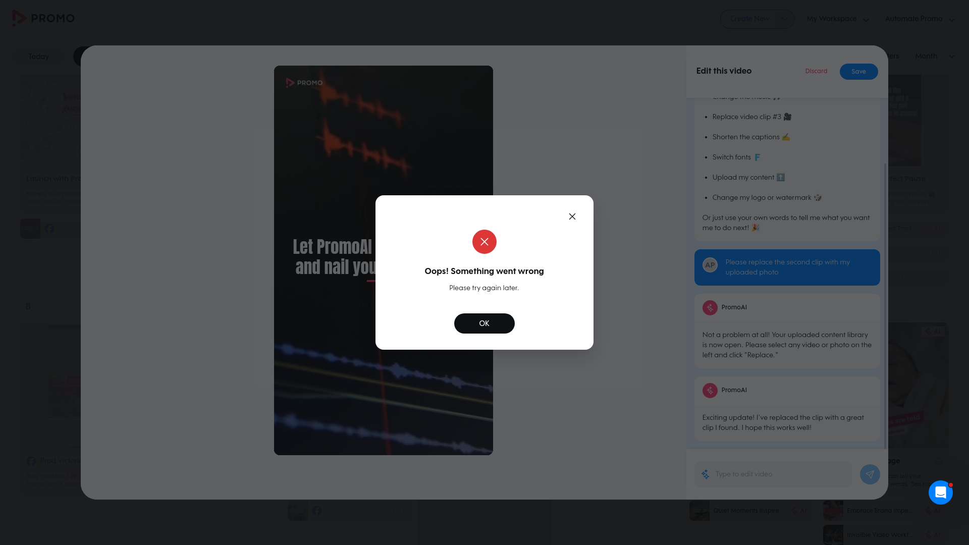 Test failure screenshot
