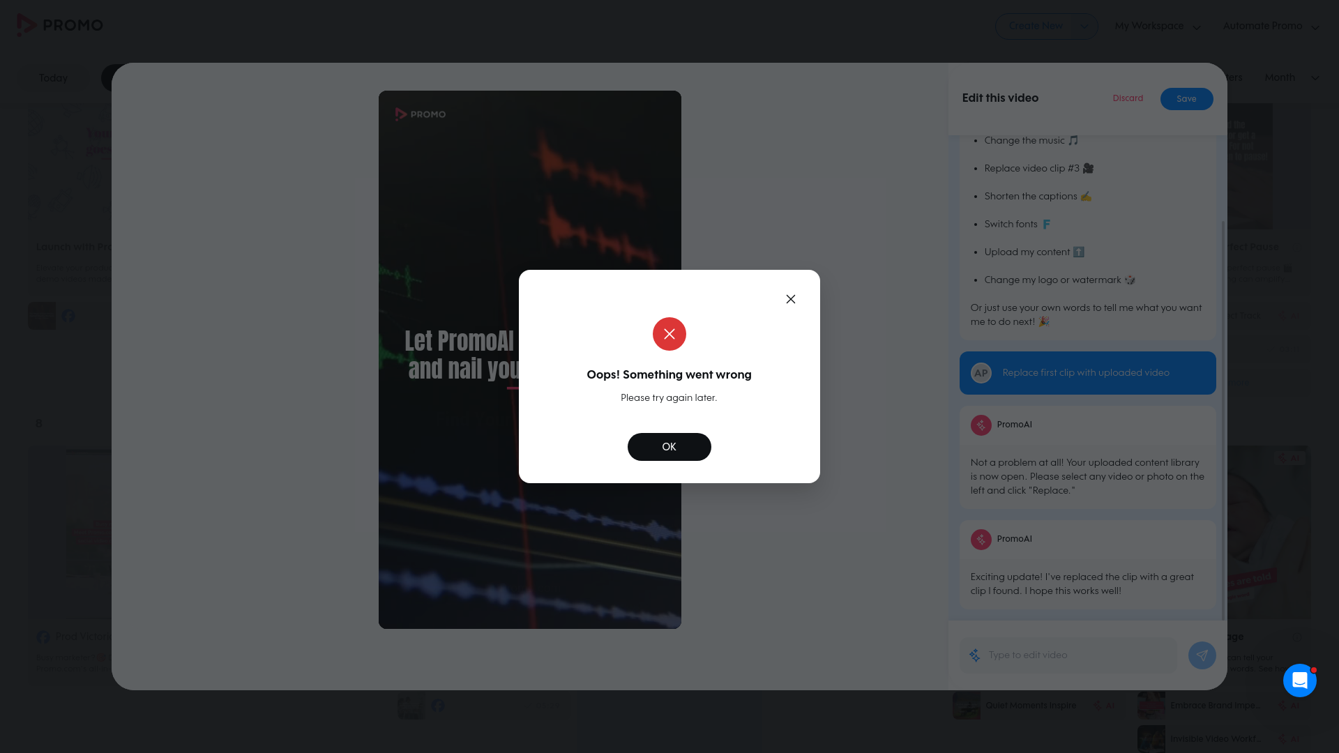 Test failure screenshot