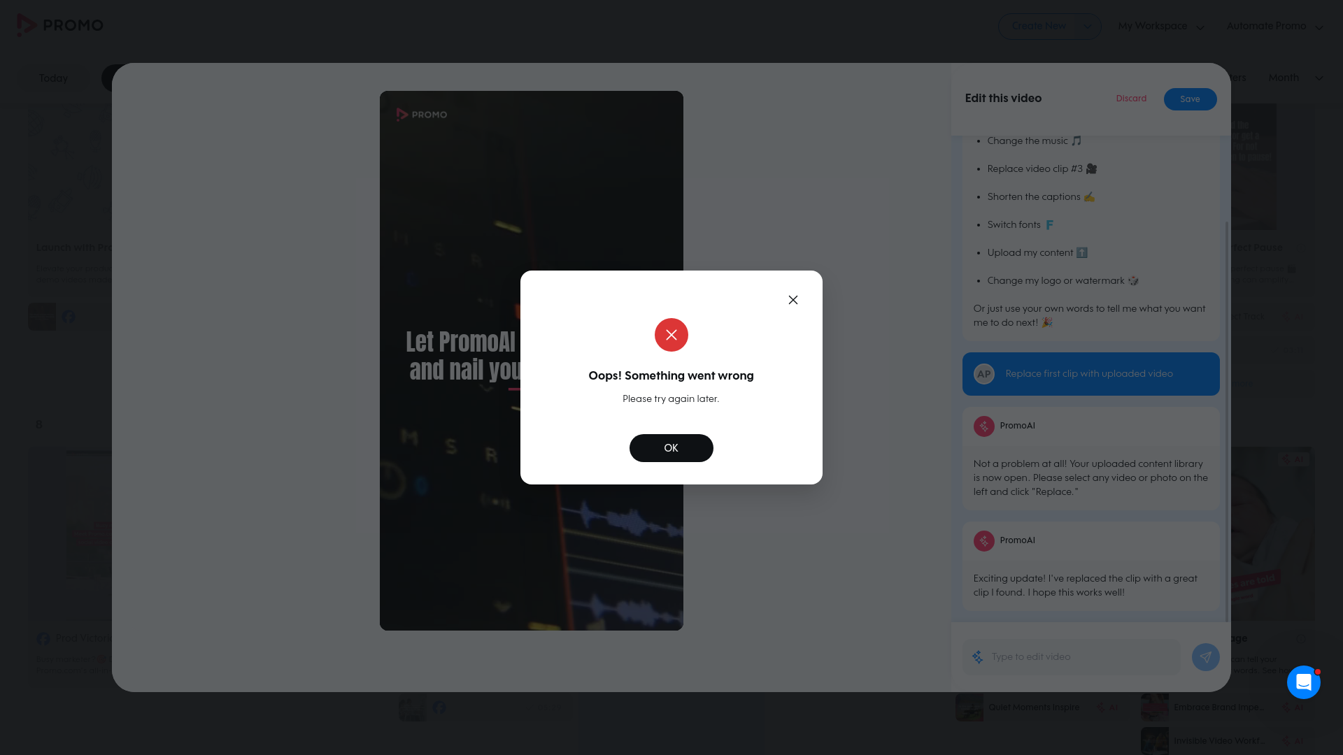 Test failure screenshot