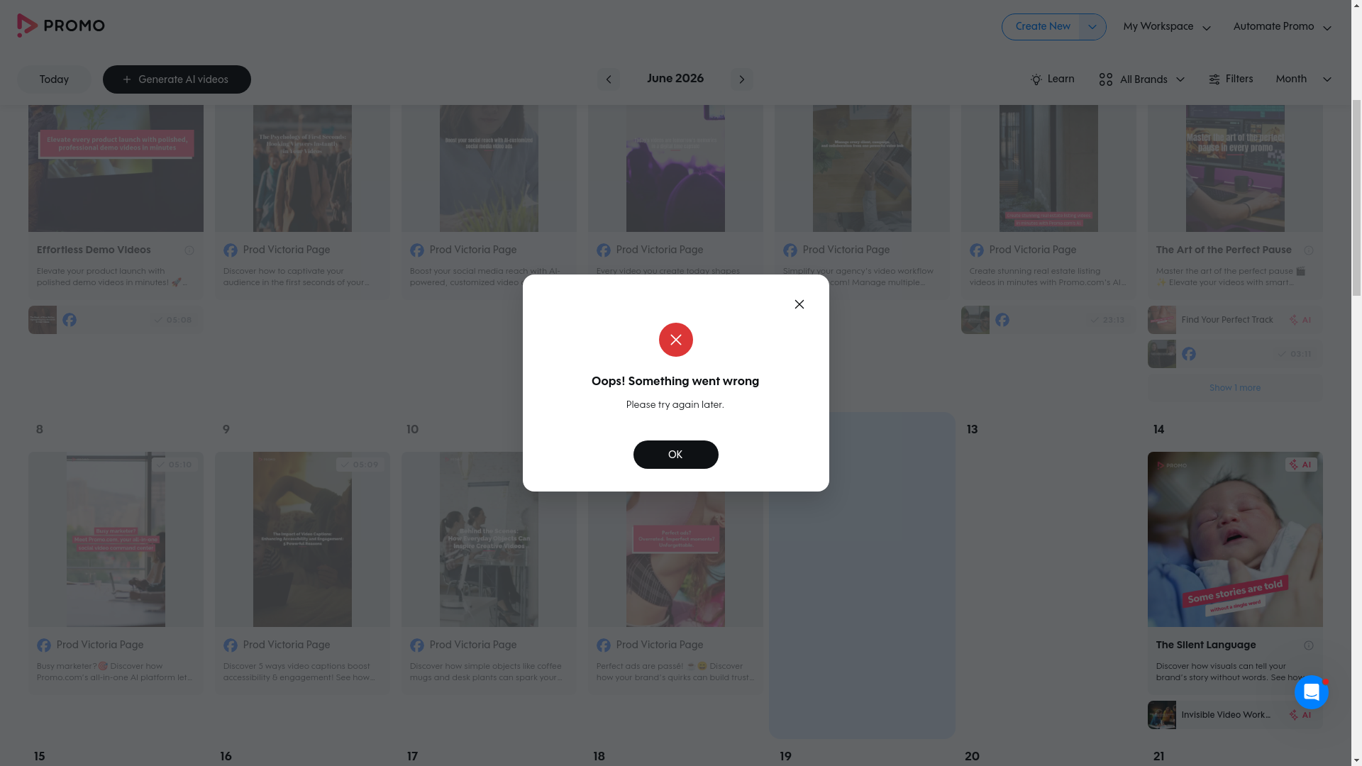 Test failure screenshot