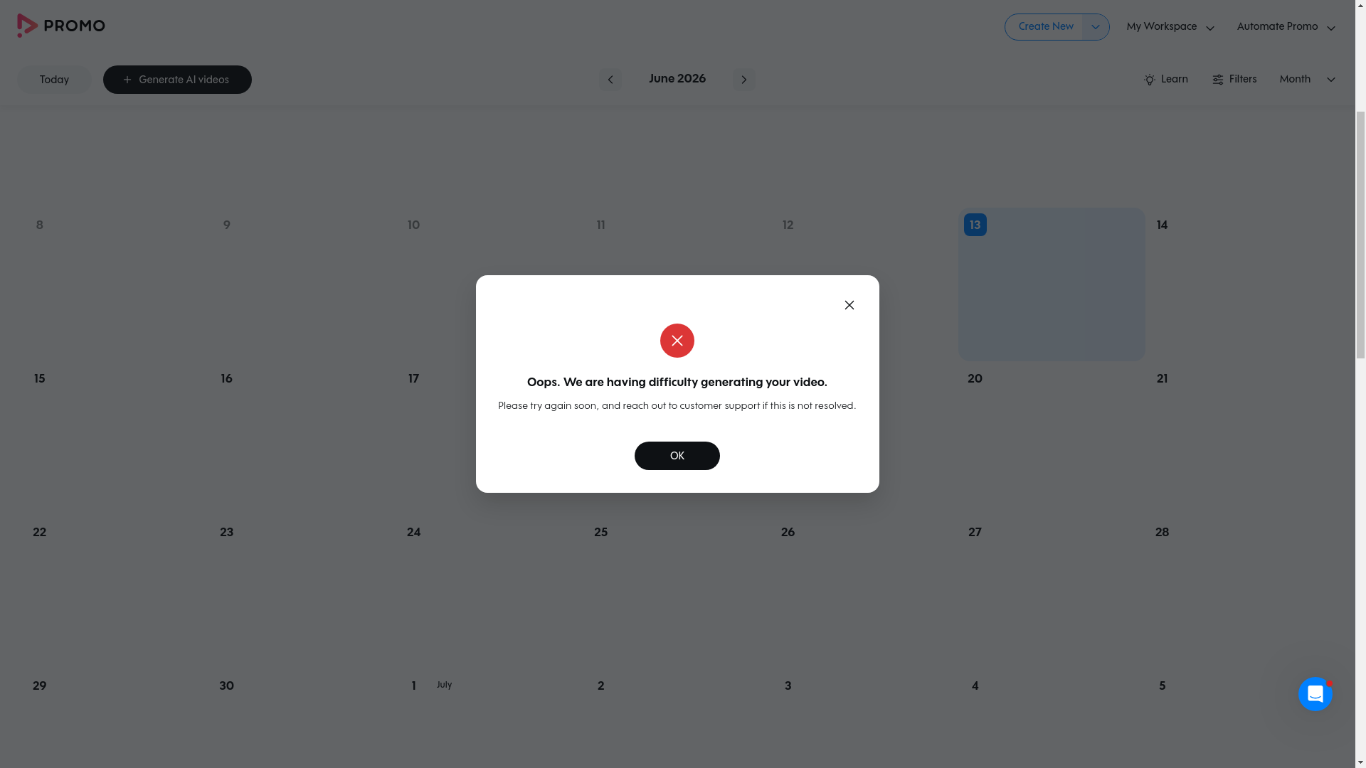Test failure screenshot