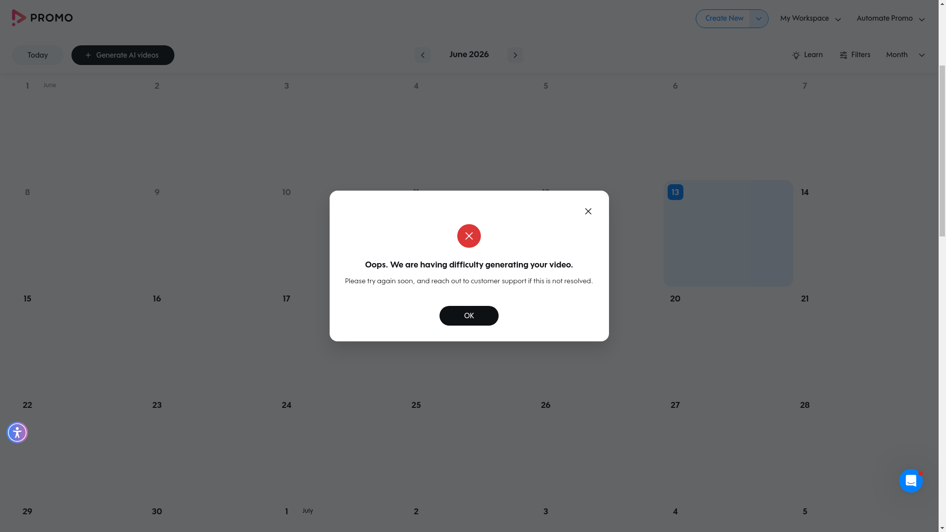Test failure screenshot