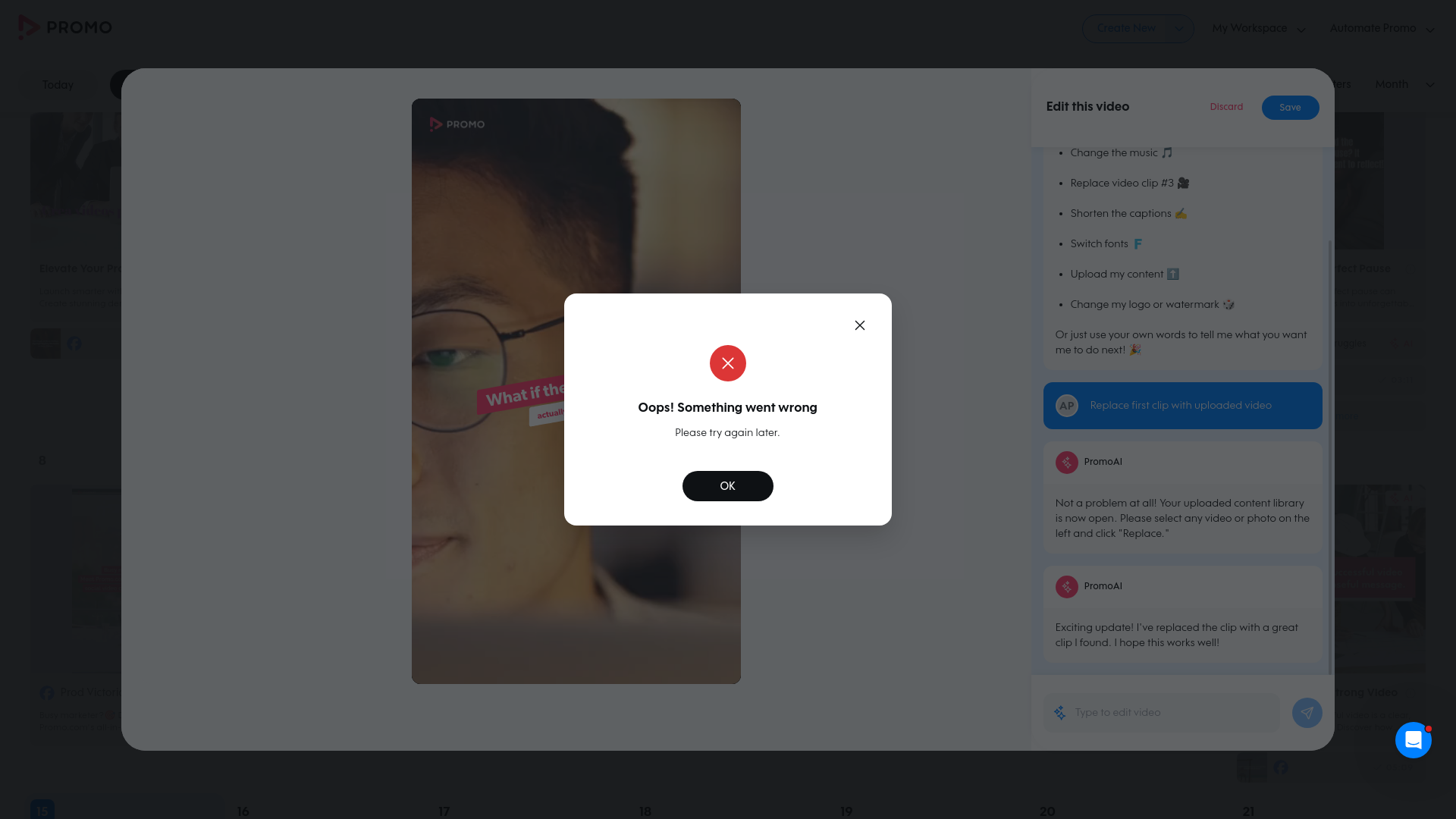Test failure screenshot