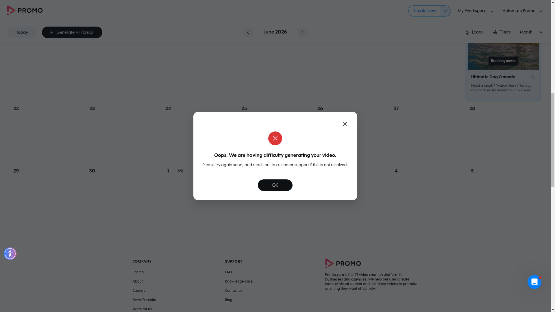 Test failure screenshot