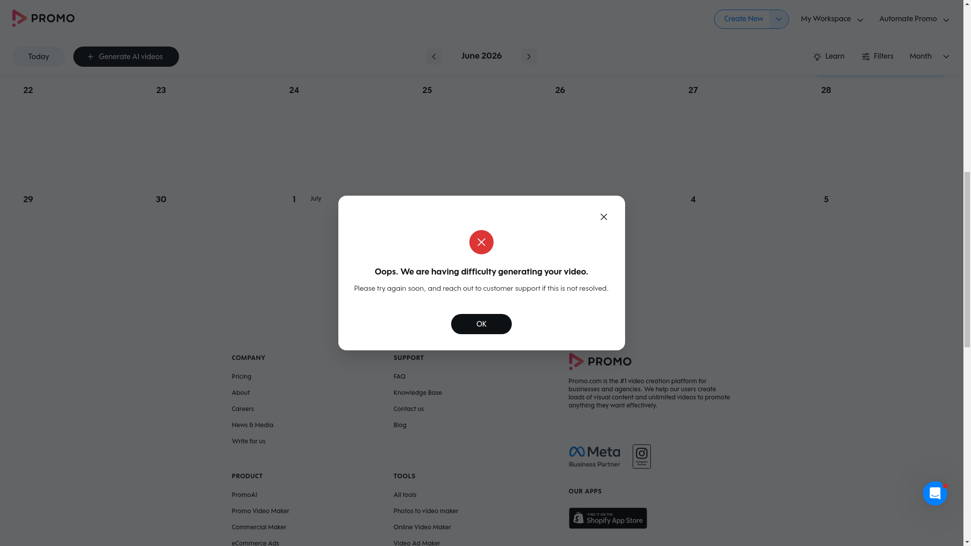 Test failure screenshot