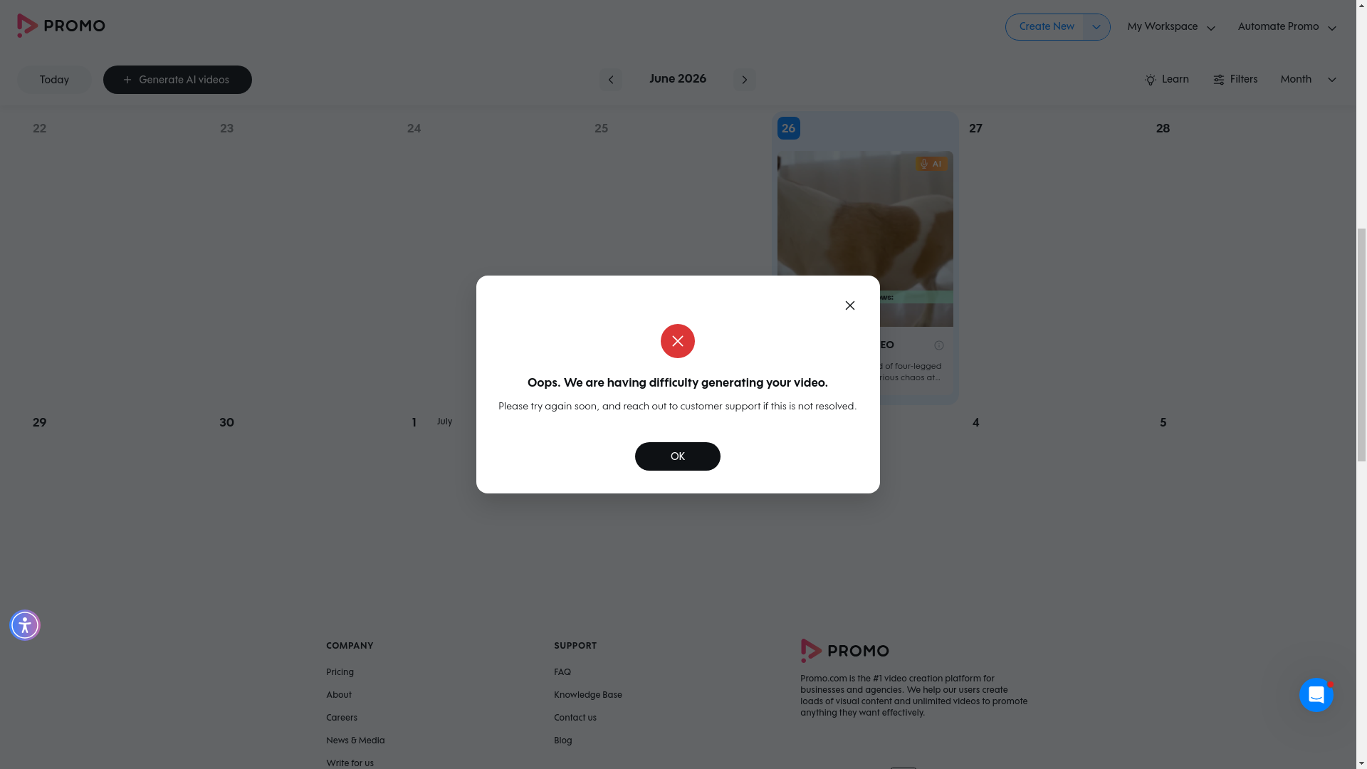 Test failure screenshot