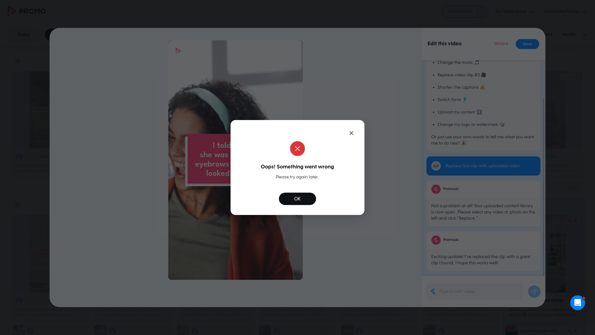 Test failure screenshot