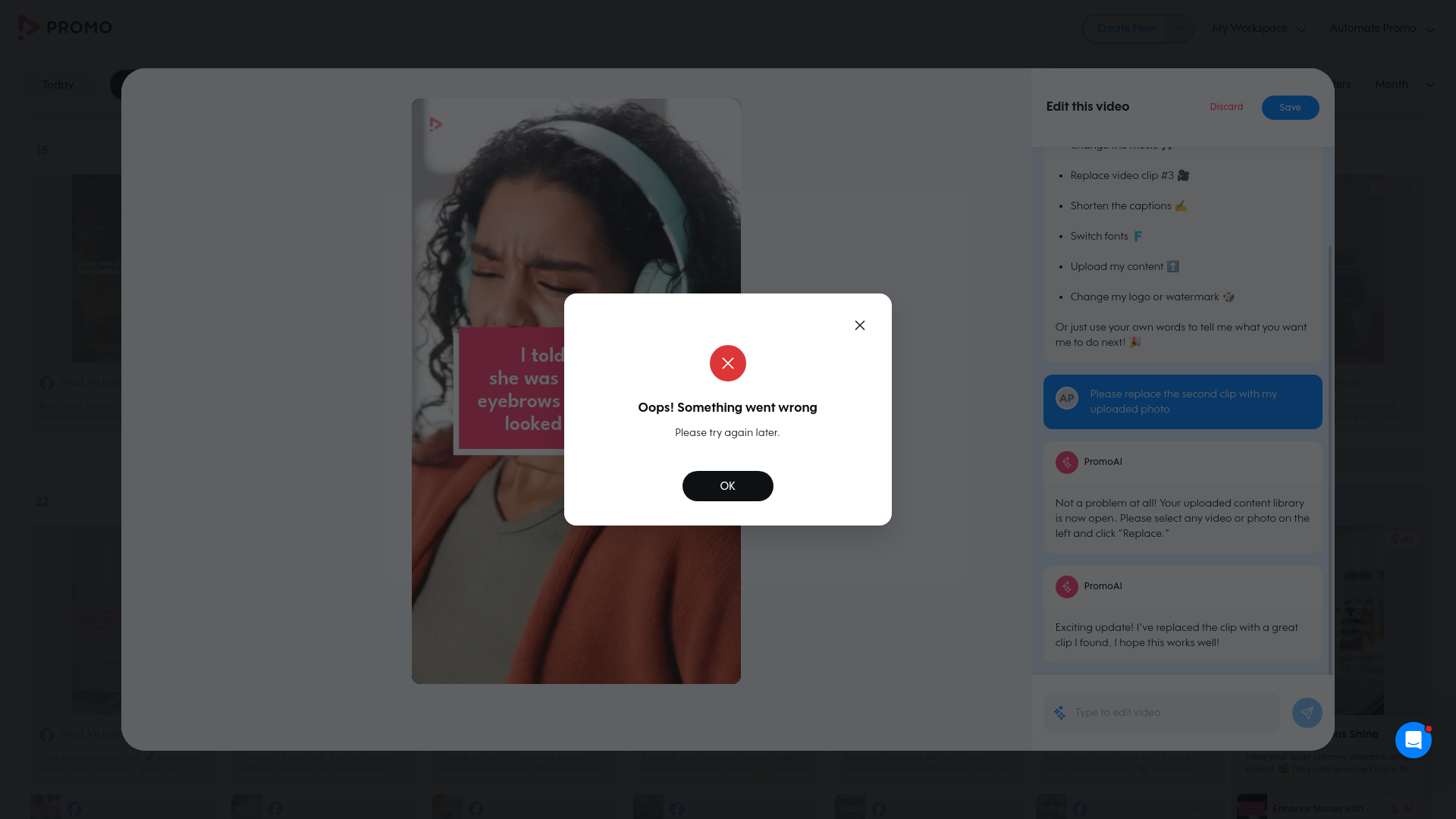 Test failure screenshot