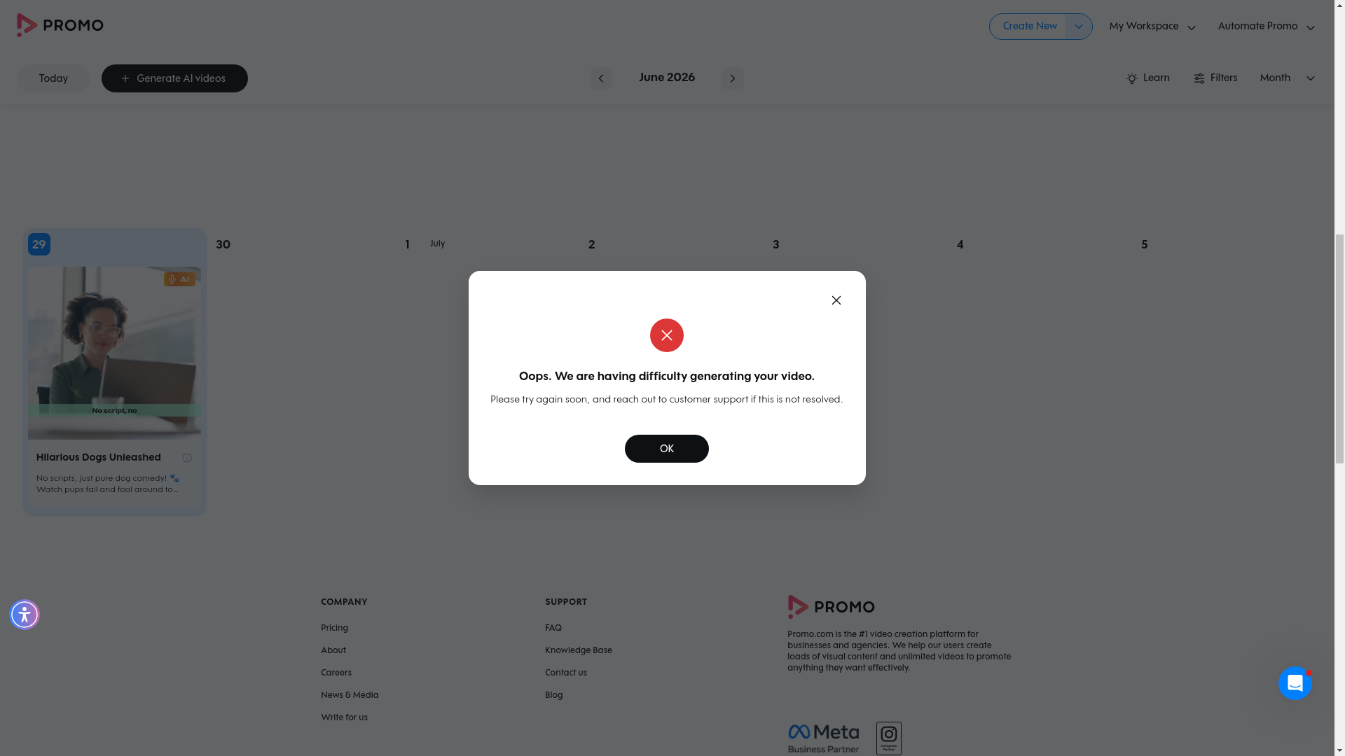 Test failure screenshot