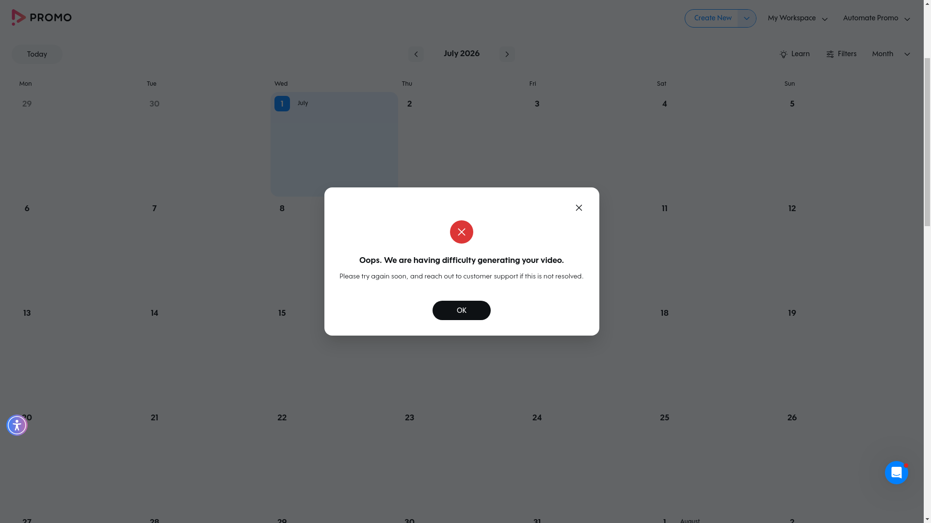 Test failure screenshot