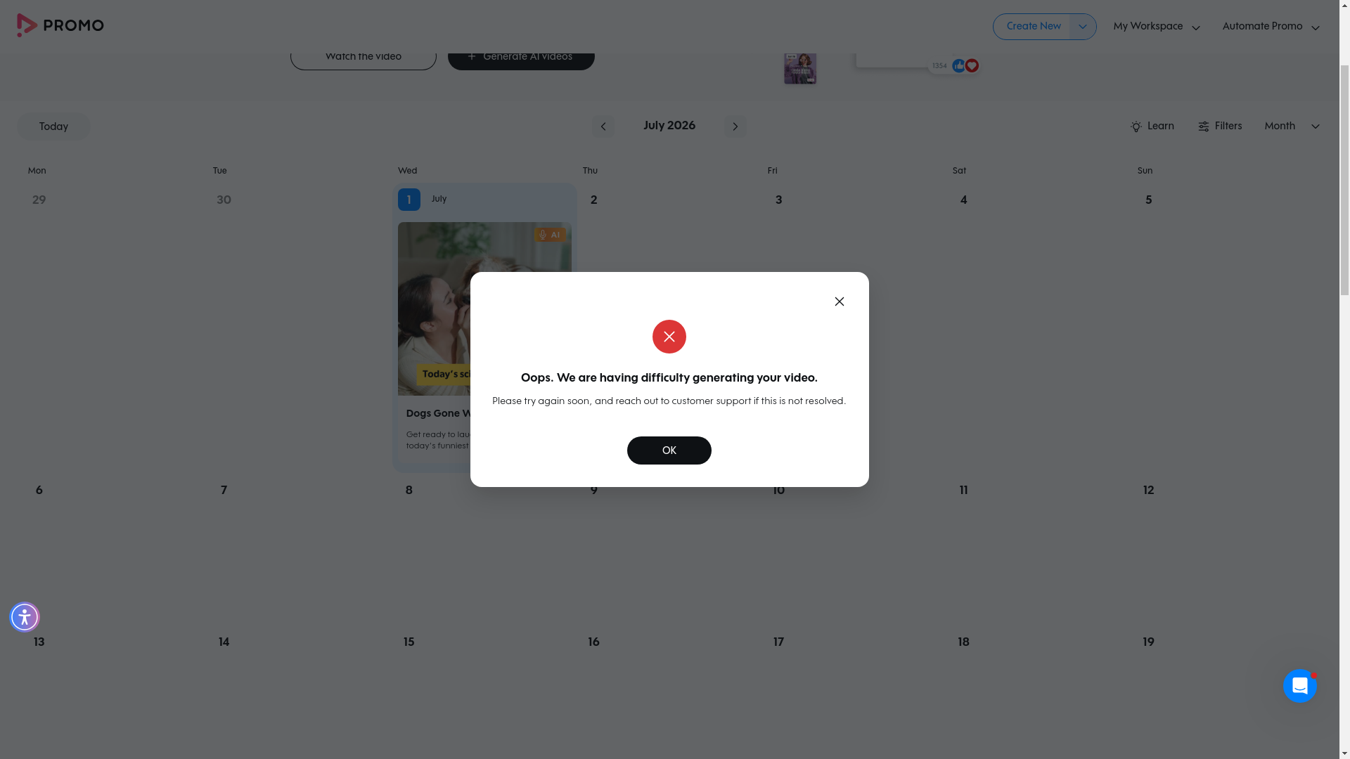 Test failure screenshot