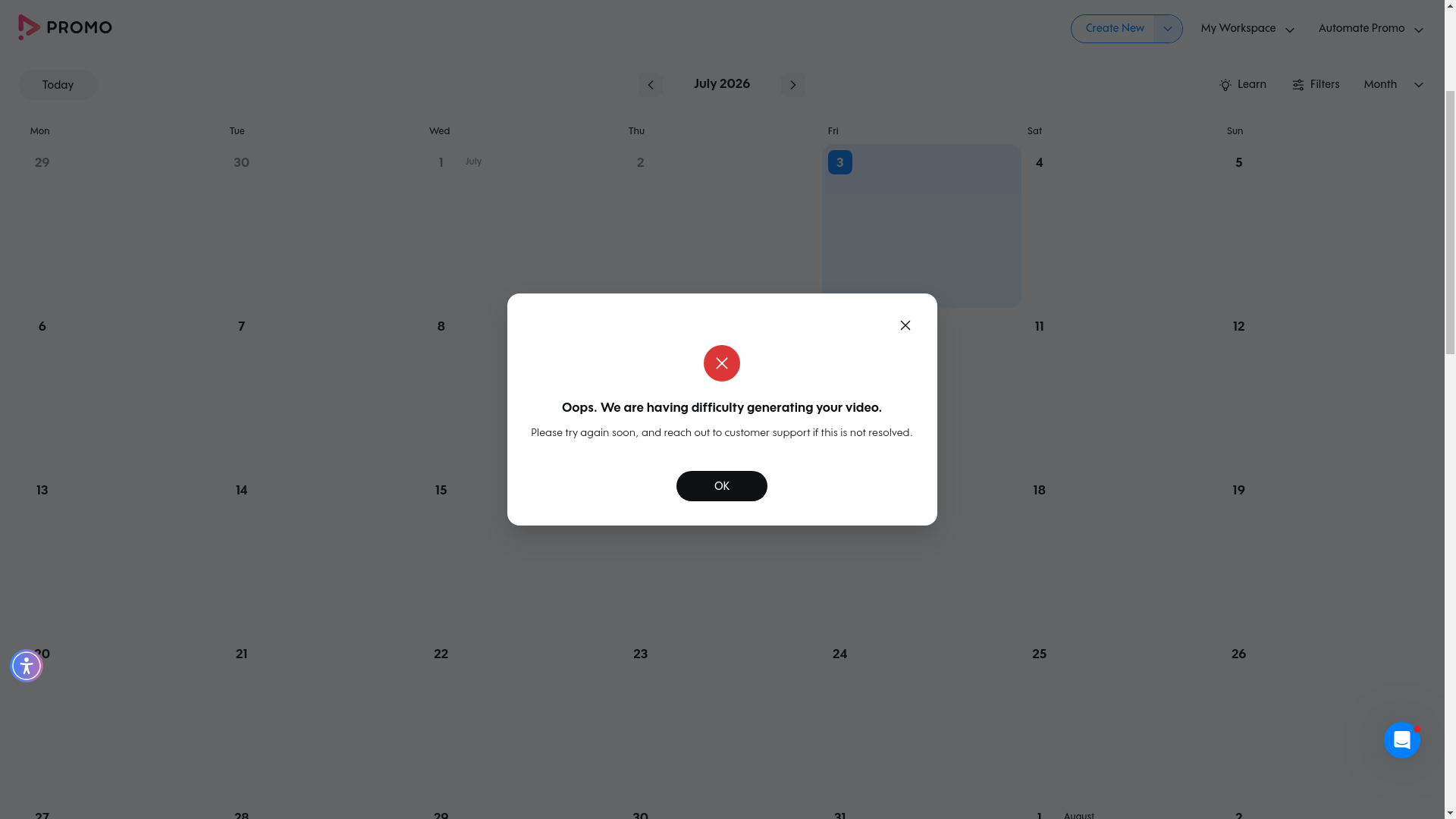 Test failure screenshot