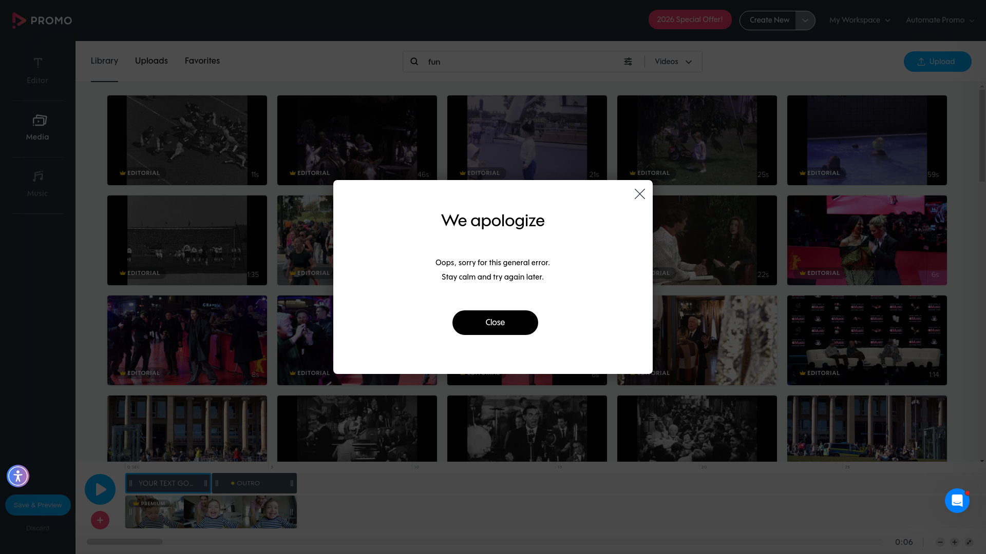 Test failure screenshot