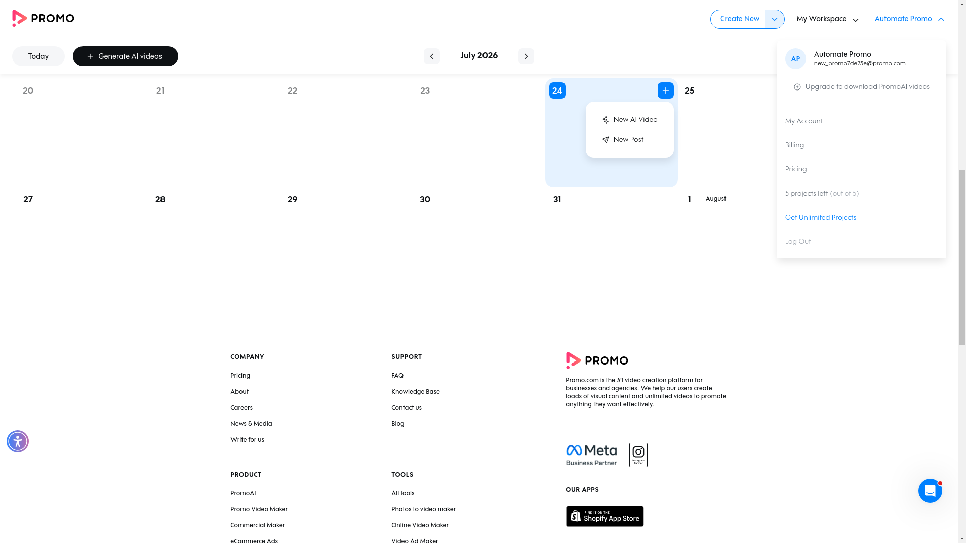 Test failure screenshot